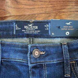 Hollister High Rise Super Skinny Jeans Size 9 L NWT